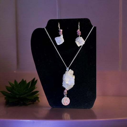 Quartz & Rhodonite Set